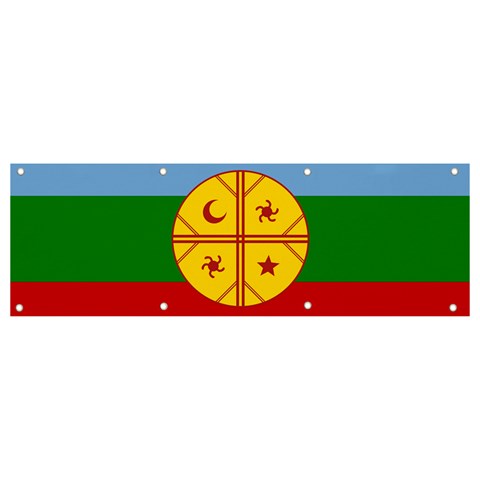 Flag Of The Mapuches Svg Banner and Sign 9  x 3  from ArtsNow.com Front