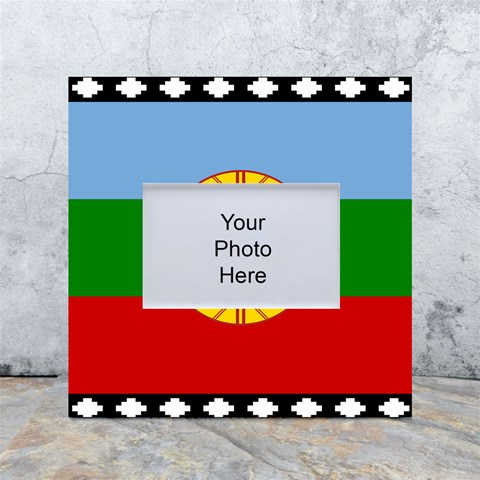 Flag Of The Mapuches Svg White Box Photo Frame 4  x 6  from ArtsNow.com Front