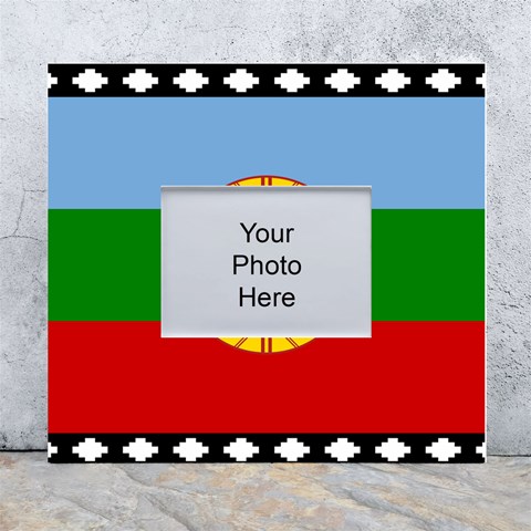 Flag Of The Mapuches Svg White Wall Photo Frame 5  x 7  from ArtsNow.com Front