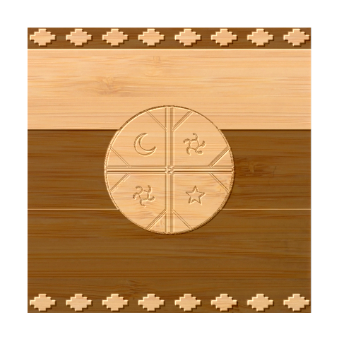 Flag Of The Mapuches Svg Bamboo Coaster Set from ArtsNow.com Coaster 1