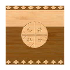 Flag Of The Mapuches Svg Bamboo Coaster Set from ArtsNow.com Coaster 2