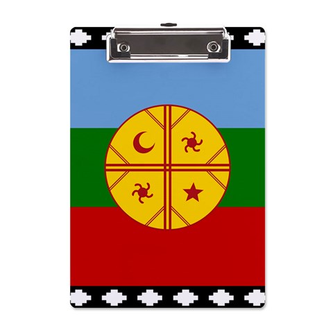 Flag Of The Mapuches Svg A5 Acrylic Clipboard from ArtsNow.com Front