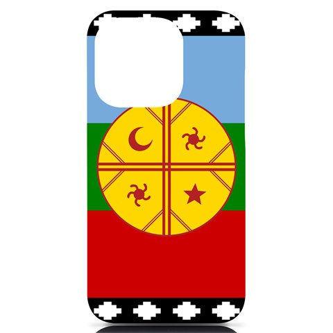 Flag Of The Mapuches Svg iPhone 14 Pro Black UV Print PC Hardshell Case from ArtsNow.com Front