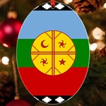 Flag Of The Mapuches Svg UV Print Acrylic Ornament Oval