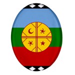 Flag Of The Mapuches Svg Oval Glass Fridge Magnet (4 pack)