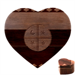 Flag Of The Mapuches Svg Heart Wood Jewelry Box