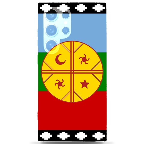 Flag Of The Mapuches Svg Samsung Galaxy S24 Ultra 6.9 Inch Black TPU UV Case from ArtsNow.com Front
