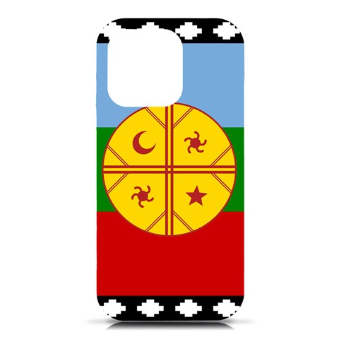 Flag Of The Mapuches Svg iPhone 16 Pro Black UV Print PC Hardshell Case from ArtsNow.com Front