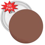 Mocha Mousse Hex Code #a47864 3  Buttons (100 pack) 