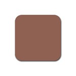Mocha Mousse Hex Code #a47864 Rubber Coaster (Square)