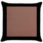Mocha Mousse Hex Code #a47864 Throw Pillow Case (Black)