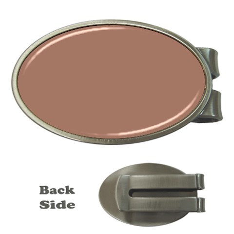 Mocha Mousse Hex Code #a47864 Money Clips (Oval)  from ArtsNow.com Front