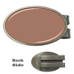 Mocha Mousse Hex Code #a47864 Money Clips (Oval) 