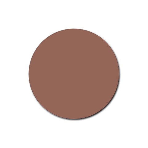 Mocha Mousse Hex Code #a47864 Rubber Round Coaster (4 pack) from ArtsNow.com Front