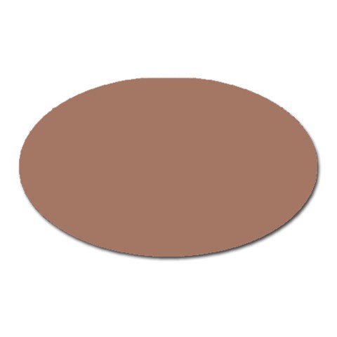 Mocha Mousse Hex Code #a47864 Oval Magnet from ArtsNow.com Front