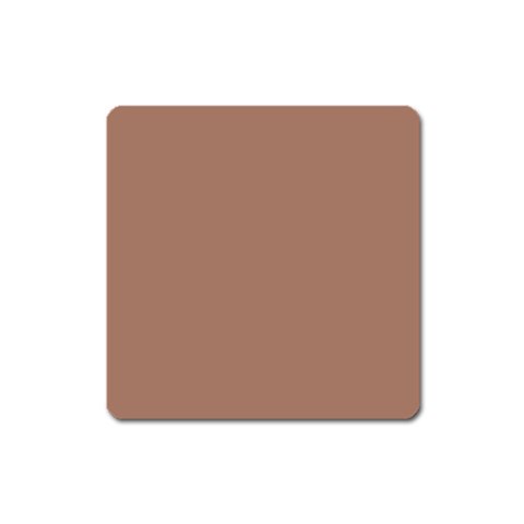 Mocha Mousse Hex Code #a47864 Square Magnet from ArtsNow.com Front