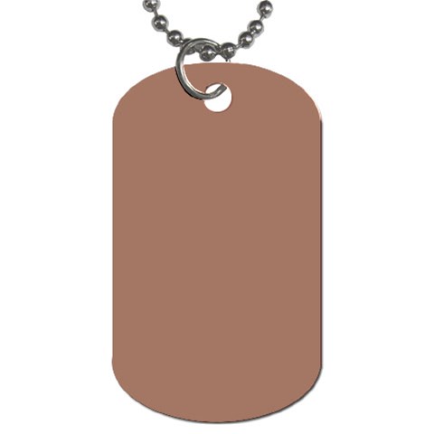 Mocha Mousse Hex Code #a47864 Dog Tag (One Side) from ArtsNow.com Front