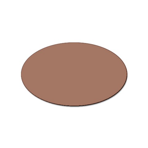 Mocha Mousse Hex Code #a47864 Sticker Oval (10 pack) from ArtsNow.com Front