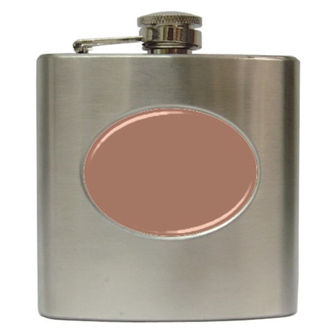 Mocha Mousse Hex Code #a47864 Hip Flask (6 oz) from ArtsNow.com Front