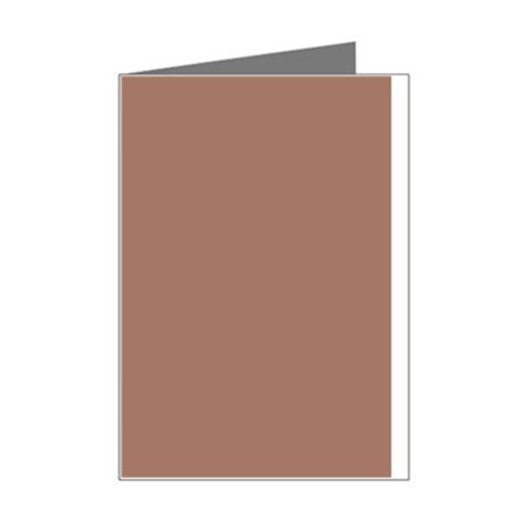 Mocha Mousse Hex Code #a47864 Mini Greeting Card from ArtsNow.com Left