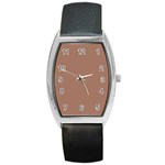 Mocha Mousse Hex Code #a47864 Barrel Style Metal Watch