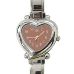 Mocha Mousse Hex Code #a47864 Heart Italian Charm Watch