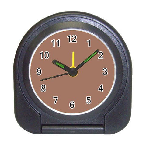 Mocha Mousse Hex Code #a47864 Travel Alarm Clock from ArtsNow.com Front