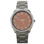 Mocha Mousse Hex Code #a47864 Sport Metal Watch