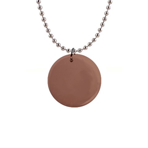 Mocha Mousse Hex Code #a47864 1  Button Necklace from ArtsNow.com Front