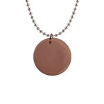 Mocha Mousse Hex Code #a47864 1  Button Necklace