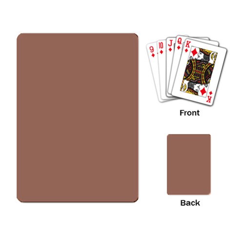 Mocha Mousse Hex Code #a47864 Playing Cards Single Design (Rectangle) from ArtsNow.com Back