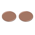 Mocha Mousse Hex Code #a47864 Cufflinks (Oval)