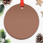 Mocha Mousse Hex Code #a47864 Round Ornament (Two Sides)
