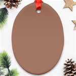 Mocha Mousse Hex Code #a47864 Oval Ornament (Two Sides)