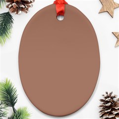 Mocha Mousse Hex Code #a47864 Oval Ornament (Two Sides) from ArtsNow.com Back