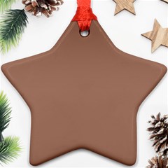 Mocha Mousse Hex Code #a47864 Star Ornament (Two Sides) from ArtsNow.com Back