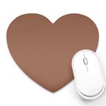 Mocha Mousse Hex Code #a47864 Heart Mousepad