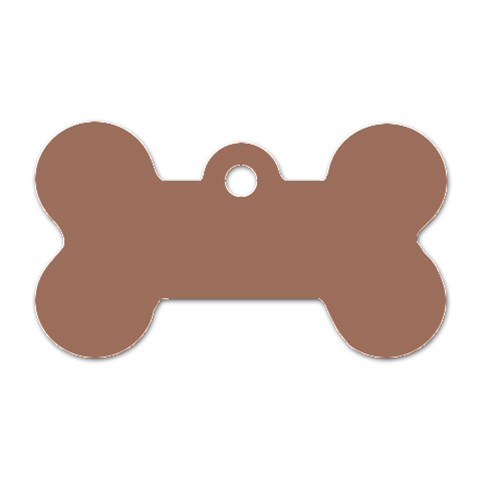 Mocha Mousse Hex Code #a47864 Dog Tag Bone (One Side) from ArtsNow.com Front