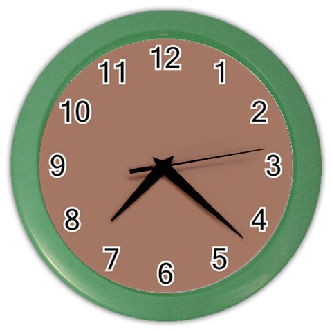 Mocha Mousse Hex Code #a47864 Color Wall Clock from ArtsNow.com Front
