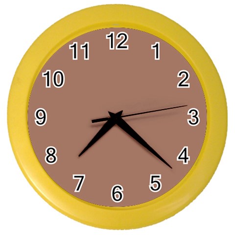Mocha Mousse Hex Code #a47864 Color Wall Clock from ArtsNow.com Front