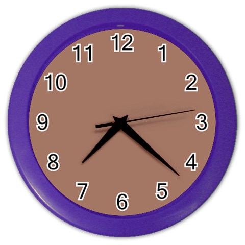 Mocha Mousse Hex Code #a47864 Color Wall Clock from ArtsNow.com Front