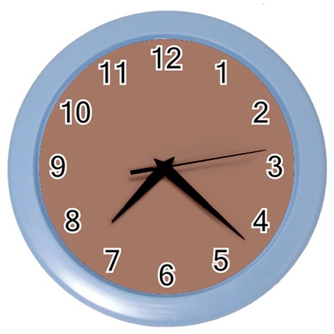 Mocha Mousse Hex Code #a47864 Color Wall Clock from ArtsNow.com Front