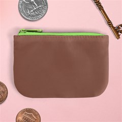 Mocha Mousse Hex Code #a47864 Mini Coin Purse from ArtsNow.com Front