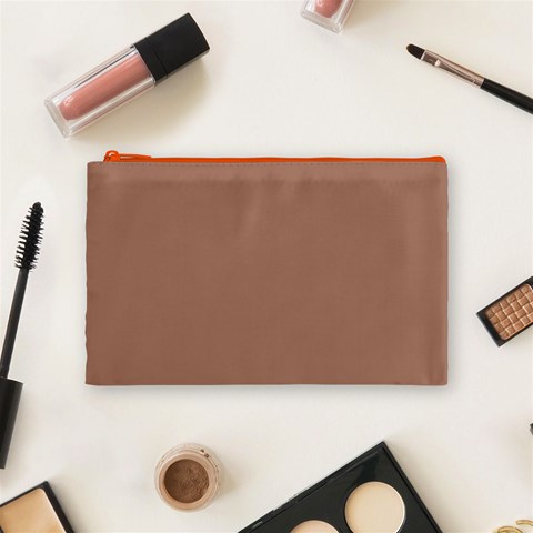 Mocha Mousse Hex Code #a47864 Cosmetic Bag (Medium) from ArtsNow.com Front