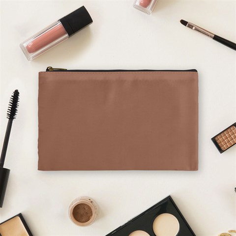 Mocha Mousse Hex Code #a47864 Cosmetic Bag (Medium) from ArtsNow.com Front