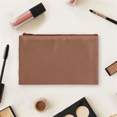 Mocha Mousse Hex Code #a47864 Cosmetic Bag (Medium) from ArtsNow.com Front