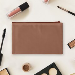Mocha Mousse Hex Code #a47864 Cosmetic Bag (Medium) from ArtsNow.com Back