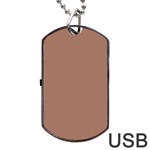 Mocha Mousse Hex Code #a47864 Dog Tag USB Flash (Two Sides)