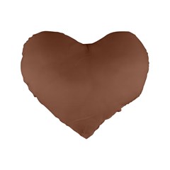 Mocha Mousse Hex Code #a47864 Standard 16  Premium Heart Shape Cushions from ArtsNow.com Front