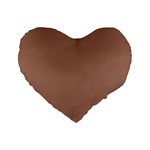 Mocha Mousse Hex Code #a47864 Standard 16  Premium Heart Shape Cushions